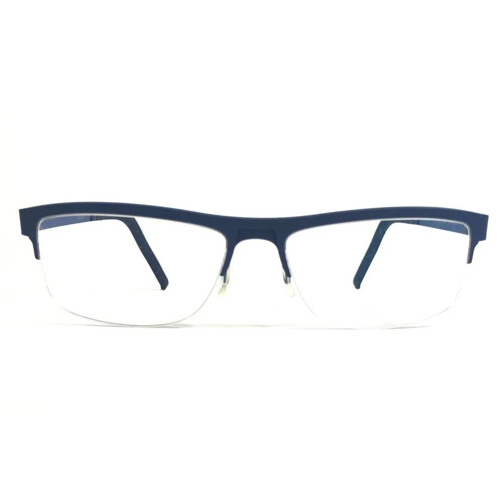 Blackfin Eyeglasses Frame BF734 RUSSEL COL.551 Blue Rectangle Half Rim 55-16-145